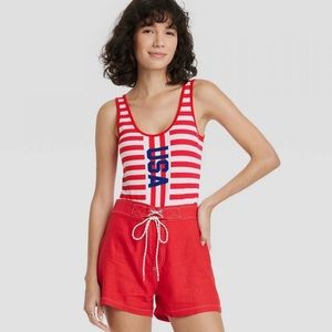 IML USA America Striped Bodysuit